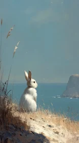 Serene Rabbit on Hillside