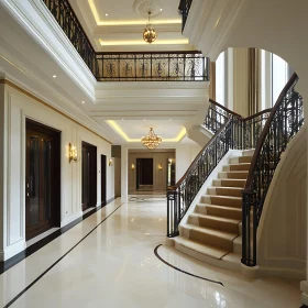 Elegant Architecture with Ornate Staircase