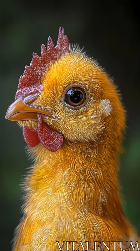 Expressive Chicken Portrait AI Image