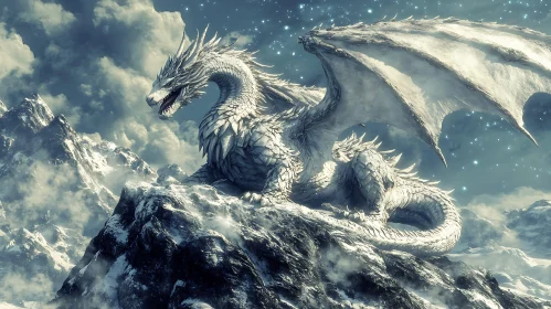 White Dragon Guardian of the Peaks