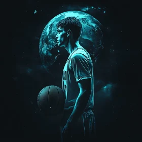 Man and Basketball