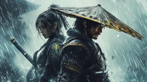 Rainy Samurai Standoff