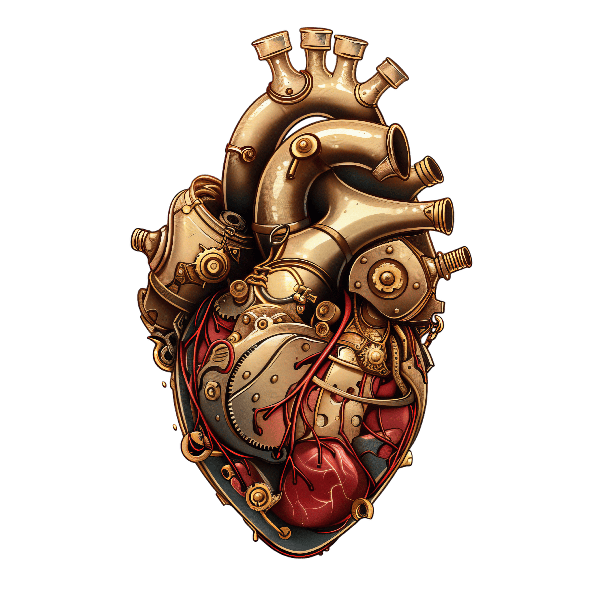 Industrial Heart Design for Apparel