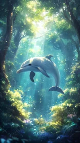 Peaceful Dolphin Amidst Nature's Beauty