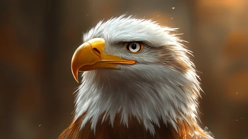 Noble Eagle with Intense Gaze