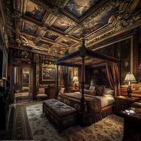 Opulent Interior Design with Canopy Bed