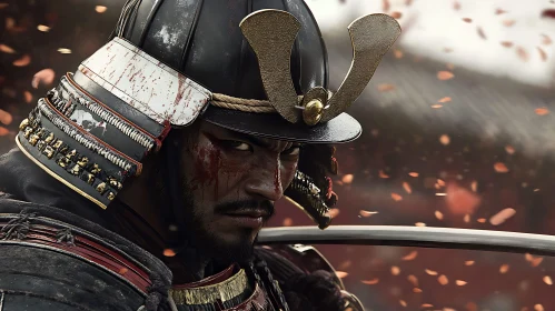 Fierce Samurai in Battle