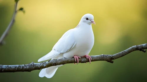 White Dove on a Branch