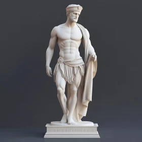 White Sculpture of a Man