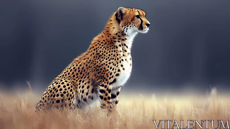 Elegant Cheetah in the Wild AI Image