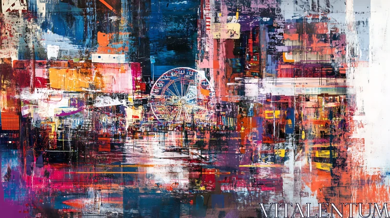 Urban Abstract Painting AI Image