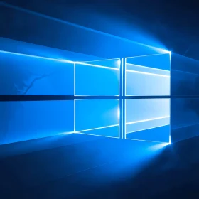 Blue Geometric Light Design Reflection