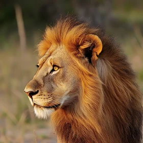 Lion in Golden Light