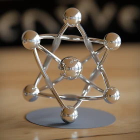 Abstract Metal Ball Sculpture