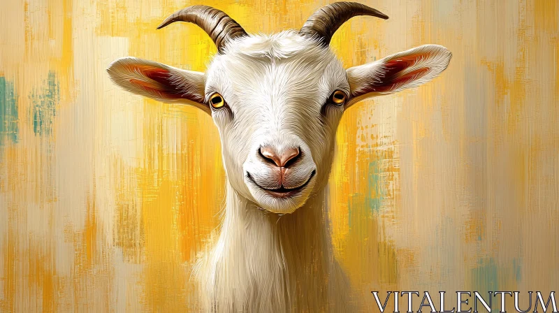 Expressive Goat in Art AI Image