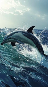 Oceanic Leap of a Dolphin