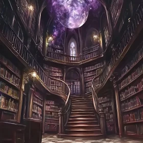 Grand Library under Moonlight