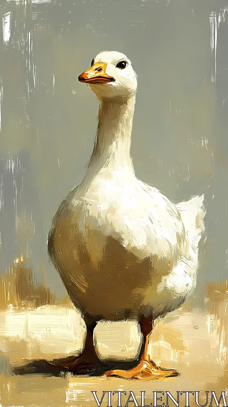 Charming Duck Artwork AI Image