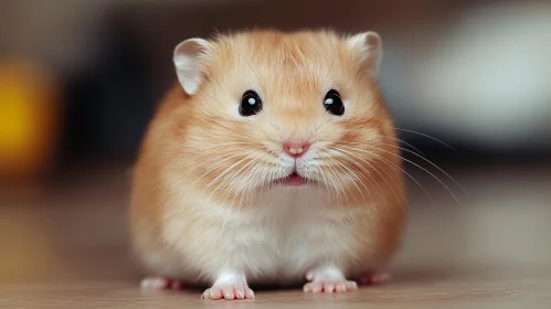 Cute Golden-Brown Hamster Focused