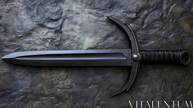 AI ART Steel Sword Still Life