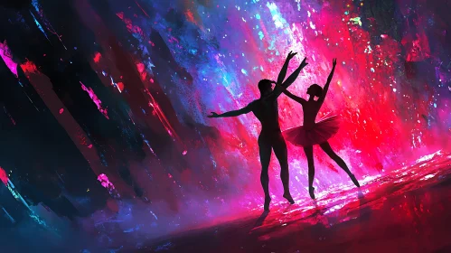 Silhouette Ballet Dance Abstract Art
