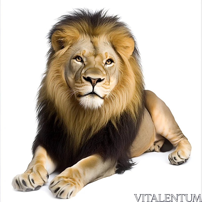 Lion Resting AI Image