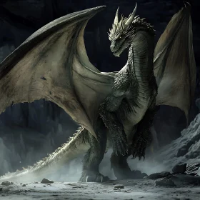 Fantasy Dragon with Wings Spread