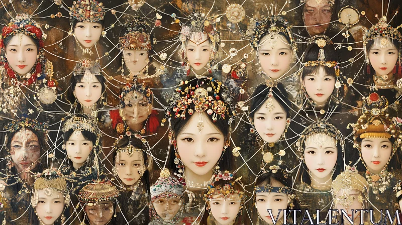 Faces and Headdresses AI Image