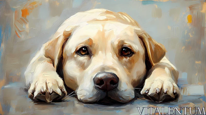 Charming Canine Painting AI Image