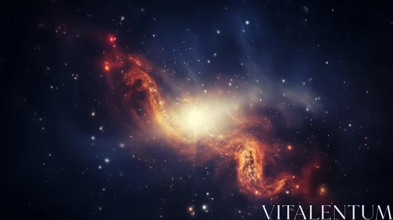 Captivating Galaxy in Space: A Cosmic Masterpiece AI Image