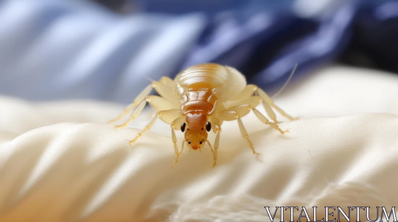 Exotic Queencore Insect on White Sheet - Striped Layered Translucency AI Image