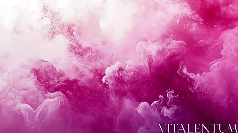 Abstract Magenta Waves AI Image