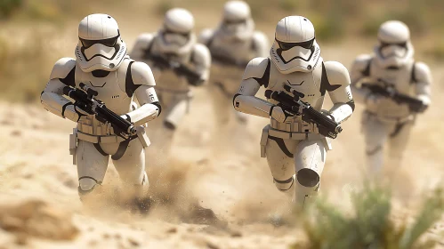 Squad of Stormtroopers on Desert Planet