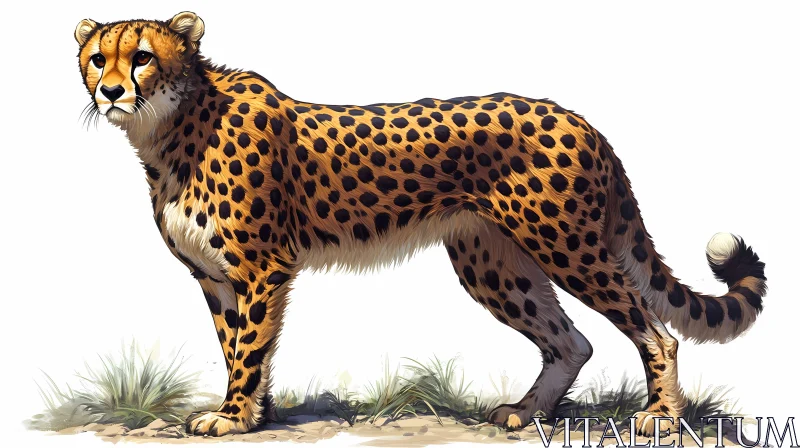 Graceful Spotted Cheetah AI Image