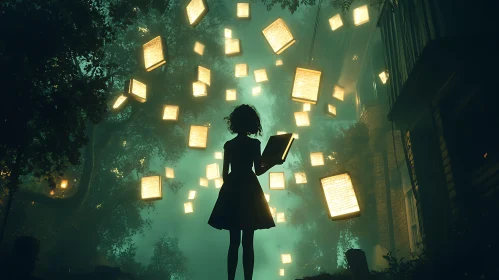 Enchanted Reader in the Forest of Light