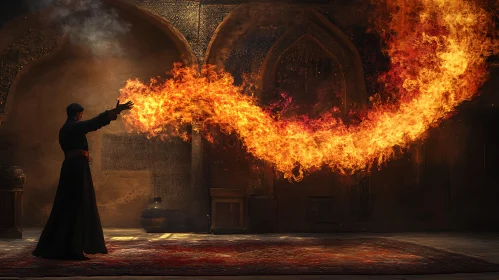 Enchanting Fire Manipulation Art