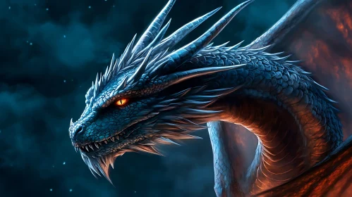 Dragon with Orange Eyes