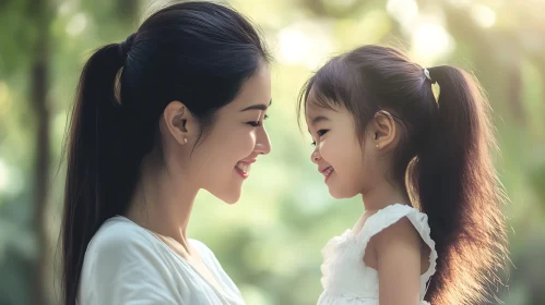 Loving Gaze Between Mother and Daughter