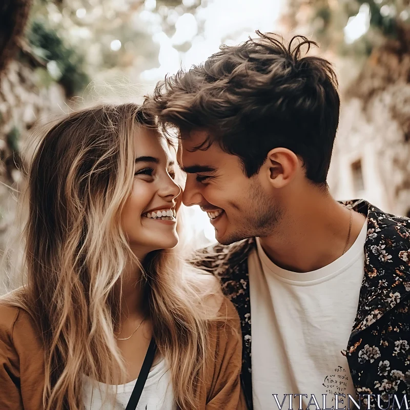 Smiling Couple in Love AI Image