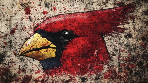 Gritty Cardinal Close-Up