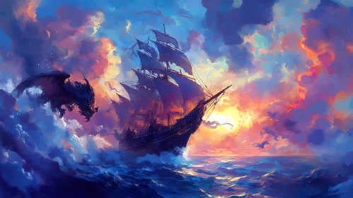 Dragon's Voyage on the Sea