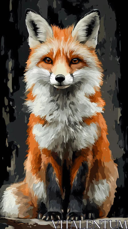 Fox in Artistic Style AI Image