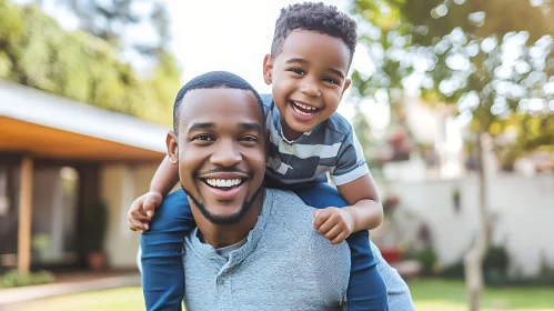 Father and Son: A Portrait of Happiness