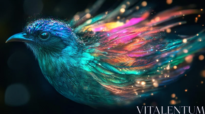 A Bird with Colorful Feathers AI Image