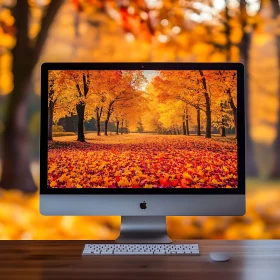 Autumn Forest on Desktop Screen