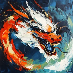 Colorful Dragon Head Art