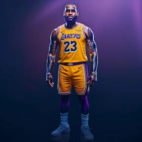 LeBron James as a Los Angeles Laker