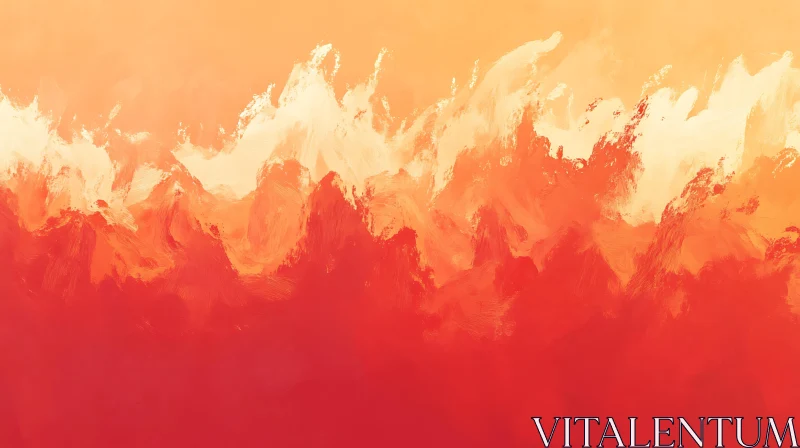 Dynamic Abstract Fire-Inspired Painting AI Image