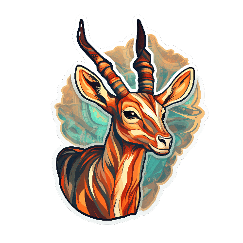 Stunning Antelope Illustration for Clothing and Gifts POD Design