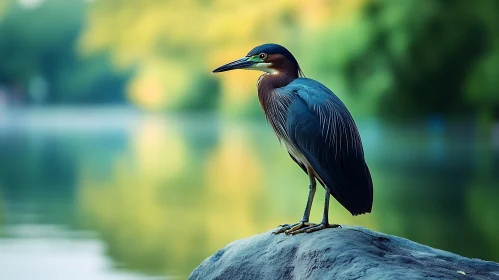 Still Heron by the Lake